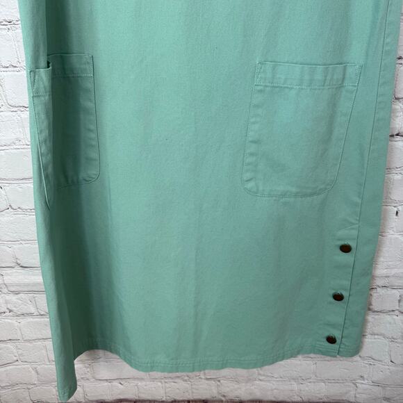 VTG Mandal Bay Wms S Green Sleeveless Jumper Dress Embroidered Garden Theme - Picture 5 of 13